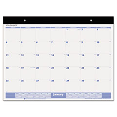Desk Pad/Calendar,Unruled Blocks,Jan-Dec,22"x17",BK Binding
