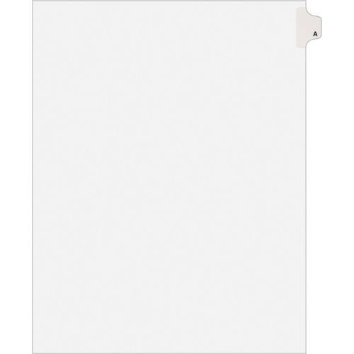 Legal Divider W/Letter "A", Side Tab, 11"x8-1/2", 25/PK