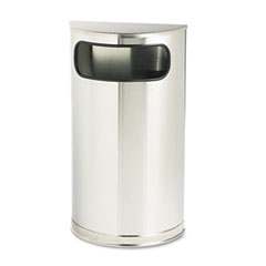 Waste Receptacle, 9 Gallon, 18"x9"x32", Stainless Steel