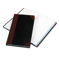 Account Book,Record-Ruled,300 Pages,14-1/8"x8-5/8",Black/Red