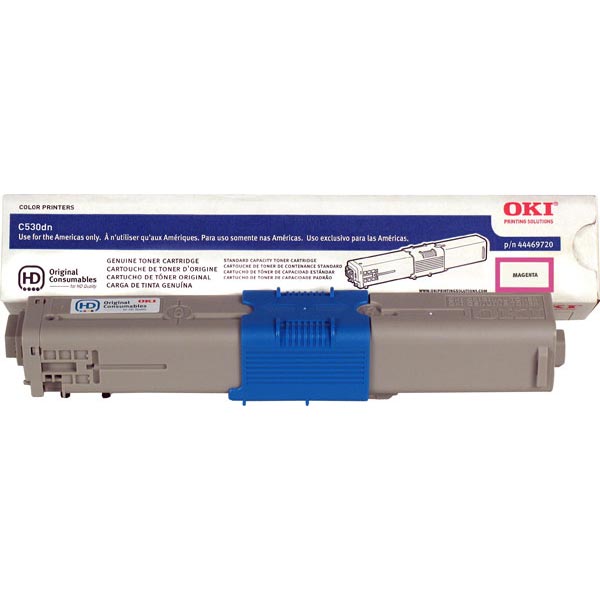 Genuine OEM Okidata 44469720 High Capacity Magenta Toner Cartridge (5000 page yield)