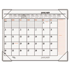 Desk Pad Calendar,12 Mth Jan-Dec,1MPP,22"x17", Black/Red