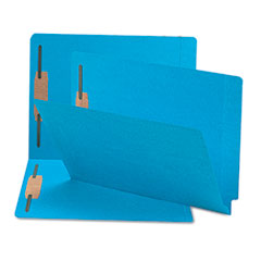 Color Fastener Folder, 3/4" Exp, Letter, 50/BX, Blue