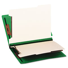Classification Folders,2 Dividers, Letter, 10/BX, Green