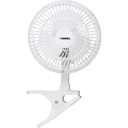 6" Clip-On Fan,2-Speed,5' Cord,8"x6"x9-1/2",Light Gray