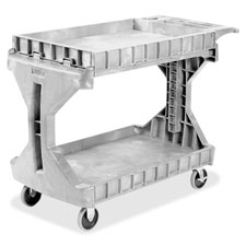 Utility Cart,Foam Plastic,400 lb. Capacity,24"x45"x35",Gray
