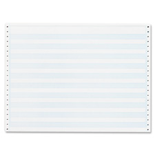 Computer Paper, 20 Lb,14-7/8"x11",2400/CT, 1/2" Blue Bar