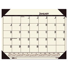 Desk Pad, 12 Month, Jan-Dec, 22"x17", Tan