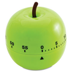 Shaped Timer, 4-1/2" Diameter, Green Apple