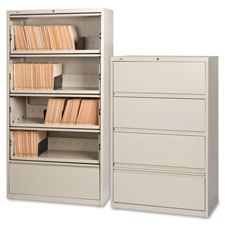 Lateral File, RCD, 5-Drawer, 42"x18-5/8"x68-3/4", Putty