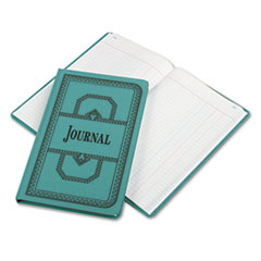 Account Book, Journal-Ruled, 300 Pages, 12-1/8"x7-5/8", Blue
