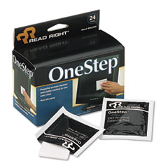 One Step CRT Screen Cleaning Wipes, 24 Foil Packets