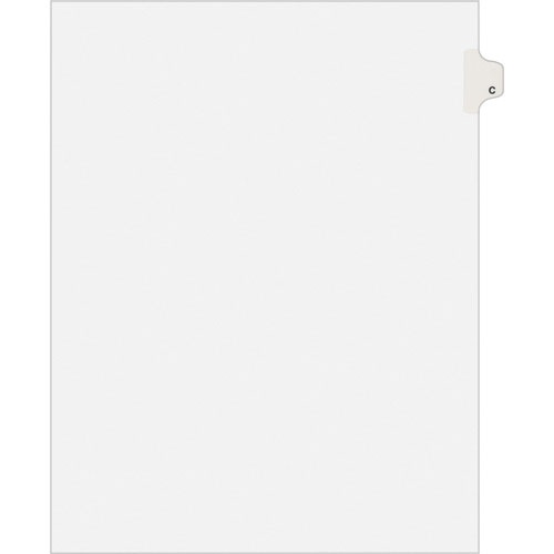 Alphabetical Divider, "A", Side Tab, 8-1/2"x11", 25PK, White