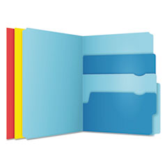 File Folder, 1/2-1/3 Cut, Top Tab, LTR, 12/PK, Assorted