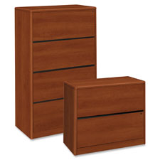 4-Drawer Lateral File, 36"x20"x59", Cognac