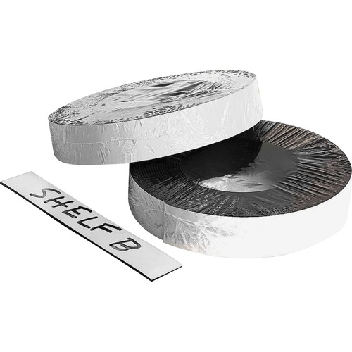 Magnetic Labeling Tape, 1"x50' Roll, White