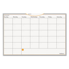 Dry Erase Planning Surface, Monthly, 12"x18", White