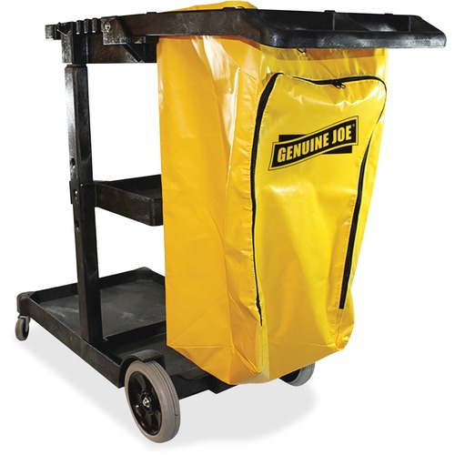 Janitors Cart, 30-3/4"x55-5/8"x38", Lt Gray/Yellow