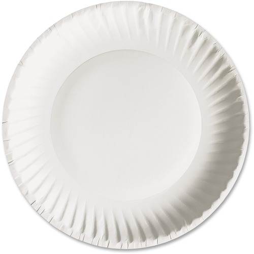 Paper Plates, Recycled, 9" Plate, 1200/CT, White