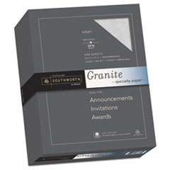 Granite Paper, 24lb, 8-1/2"x11", 25% Cotton, 500/BX, Gray