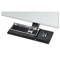 Compact Keyboard Tray, Foam Rest, 27-1/2"x18"x3", Black