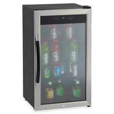 Avanti, Beverage Cooler, 3.1CF, Glass Door, BK/SR