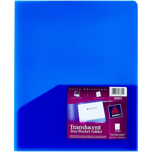 2-Pocket Folder, Ltr, 20 Sht Cap., 24/PK, Translucent, BE