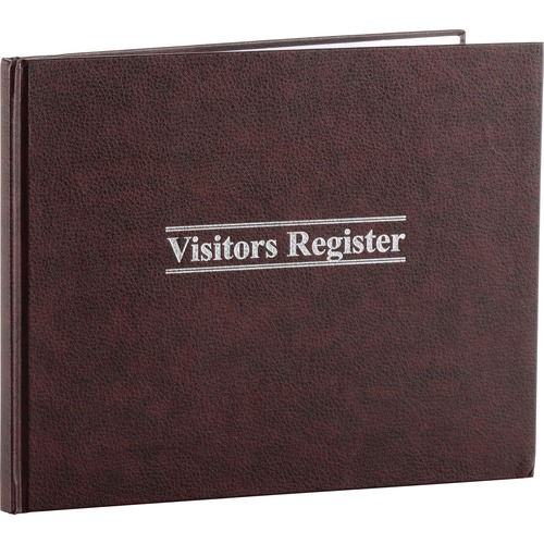 Visitors Register Bk.,1500 Entries,8-1/2"x11-1/2",Red