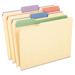 Color Tab Folders,Ltr,1/3 Cut,11pt,225 Sht Cap,50/BX,MLA