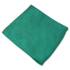 Microfiber Cloth, General Purpose, Lint Free, 12/BG, Green