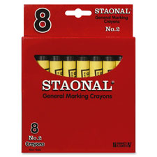 Staonal Marking Crayons, 8/BX, Red