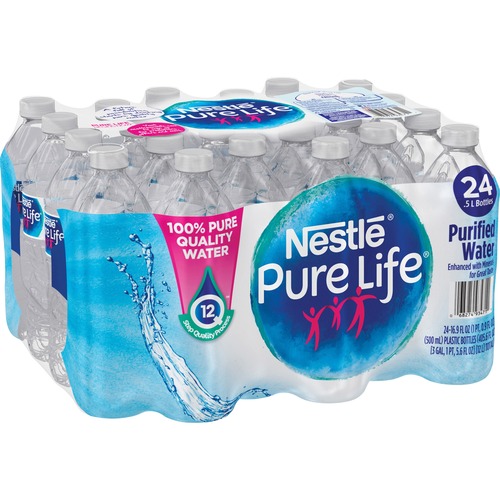 Purified Bottled Water, .5 Liter, 24/CT