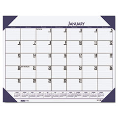 Desk Pad, 12 Month, Jan-Dec, 18-1/2"x13", Blue