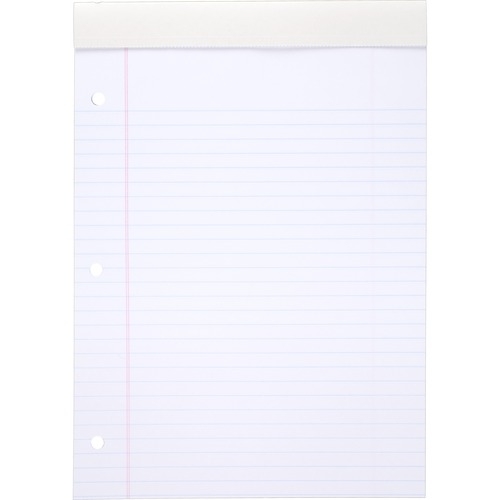 Legal Pad, Wide Rule, 70 Sheets, 8-1/2"x11", White