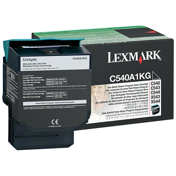 Genuine OEM Lexmark C540A4KG Government Black Return Program Toner (TAA Compliant Version of C540A1KG) (1000 Page Yield)
