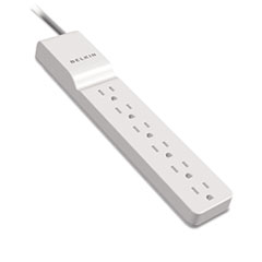 Surge Protector, 6 Outlet, 720 Joules, 8' Cord, Black
