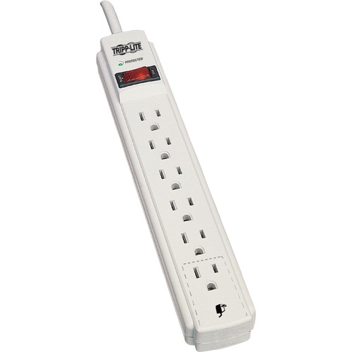Surge Protector, 6 Outlet, 790 Joules, 15' Cord, White