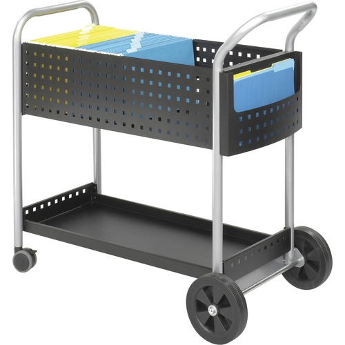 Scoot Mail Cart,3" Front Caster, 22-1/2"x39-1/2"x40-3/4",BK