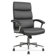 Hi-Back Chair, Leather/Black