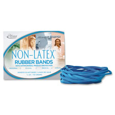 Antimicrobial Rubber Bands,1/4lb,3-1/2"x1/16",360/BX,Cy.Blue