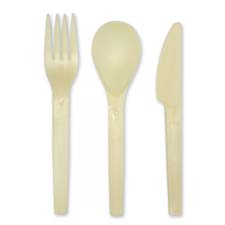 Corn Starch Spoons, 100/BX, White