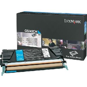 Genuine OEM Lexmark C5242CH High Yield Cyan Laser Toner Cartridge (5000 page yield)