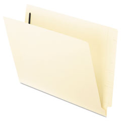 End Tab File Folder, 2 Fasteners, Letter, 50/BX, Manila