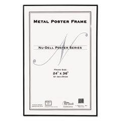 Metal Poster Frame, Plastic Face, 24"x36", Black Frame