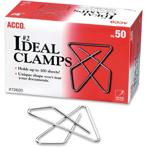 Ideal Butterfly Clamps,Small,.062 Wire Gauge,50/Box,Silver