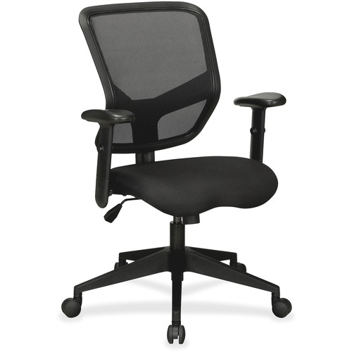 Exec Mid-Back Chair, 26-1/2"x28"x25-3/4", BK