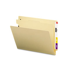 Classificatn Folders,w/Fasteners,1 Divider,Ltr,10/BX,Manila