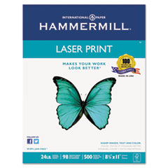 Laser Print Paper,24 lb., 98 GE, 8-1/2"x11", 500 Sht/RM, WE