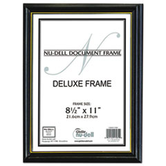 Deluxe Frame, Vertical/Horizontal, 8-1/2"x11", Black/Gold