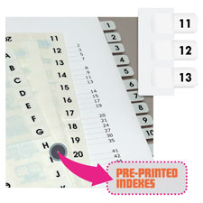 Side Mount Index Tabs, Self-Stick, No. 11-20, 104/PK, WE